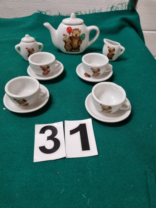 mini servies met beertjes en ballonen, Ophalen of Verzenden