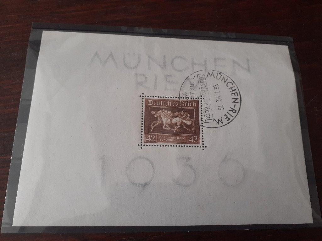 Duitse Rijk, blok 4, München-Riem 1936, vrpr. € 3,50, Verzenden, Duitse Keizerrijk