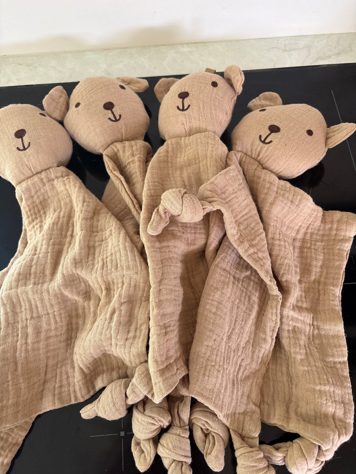 4x Knuffeldoekje Beer - speendoekje van te maken, Ophalen of Verzenden, Nieuw, Overige typen