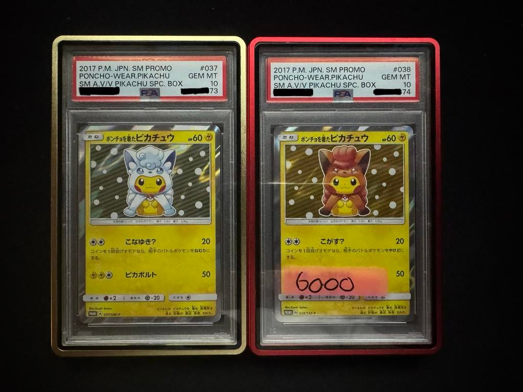 Pokemon Pikachu Poncho PSA 10 Sequential, Ophalen of Verzenden, Zo goed als nieuw