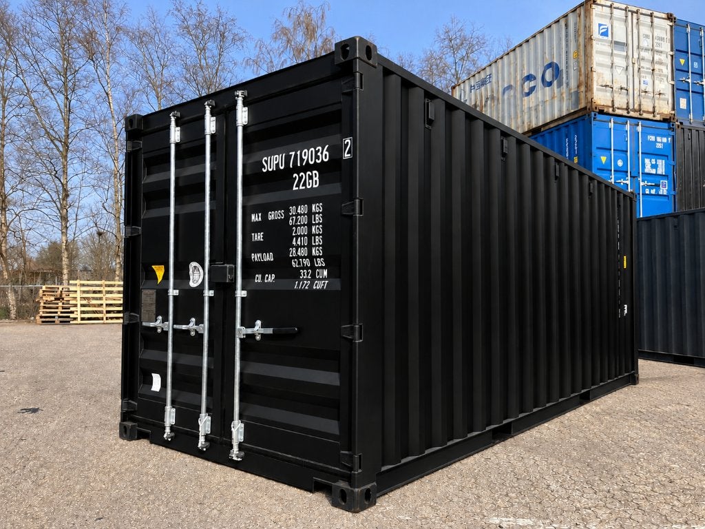 20FT Zeecontainer Zwart RAL 9005| Opslagcontainer|Actieprijs, Ophalen of Verzenden