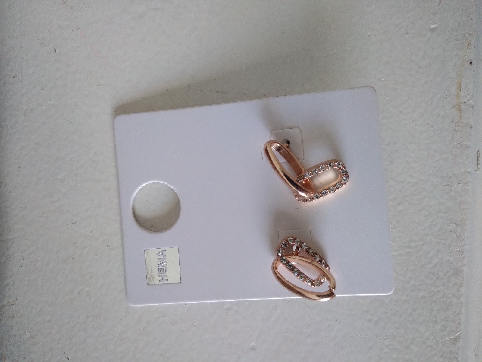 Elegante Roségouden Oorbellen met Strass van HEMA, Ophalen of Verzenden