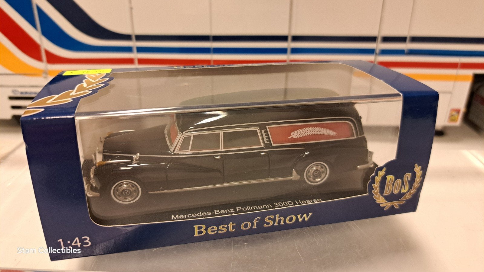 BoS Models Mercedes-Benz W189 Pollmann 300D Hearse, Overige merken, Auto, Ophalen of Verzenden, Zo goed als nieuw
