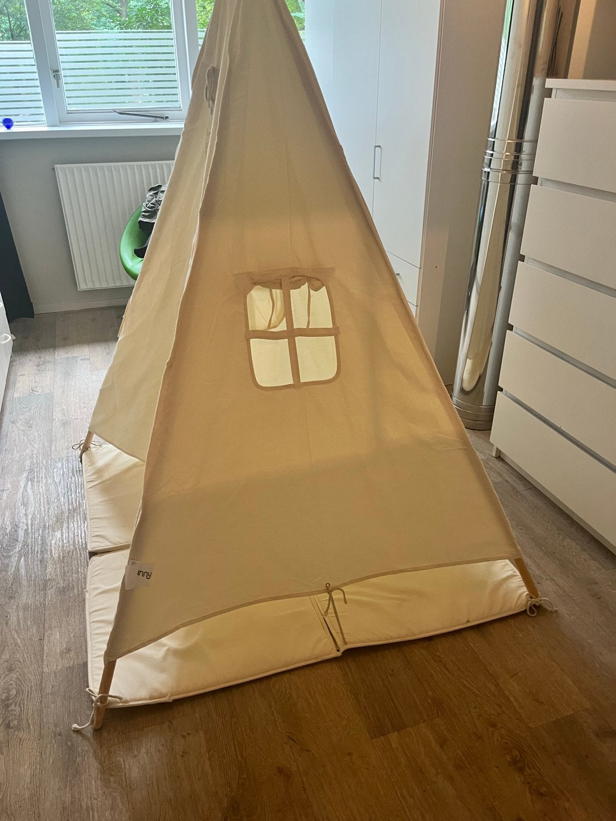 Kinder tipi tent met speelmat - Perfect voor binnen en buite, Kinderen en Baby's, Ophalen of Verzenden, Gebruikt, Overige materialen