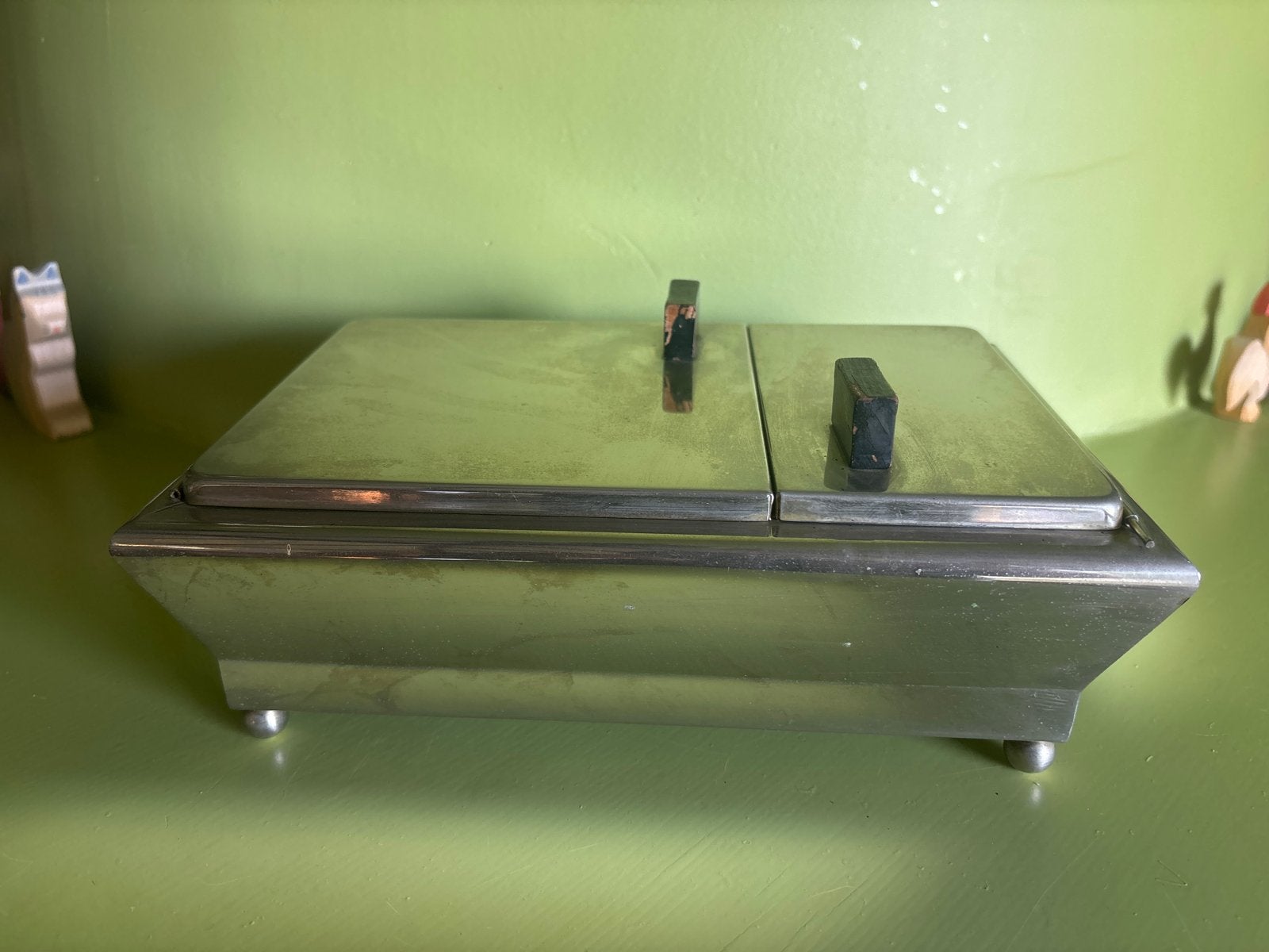 Vintage Sigarenkistje / Humidor - Gietijzer Holland, Antiek en Kunst, Ophalen of Verzenden