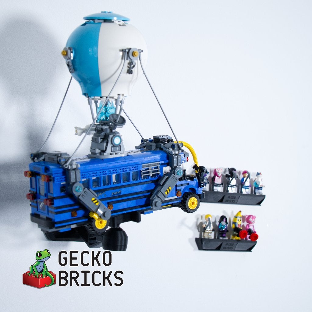 Wandbeugel geschikt voor LEGO Fortnite Battle Bus 77073, Wandhanger, Zwart, Ophalen of Verzenden, Kunststof