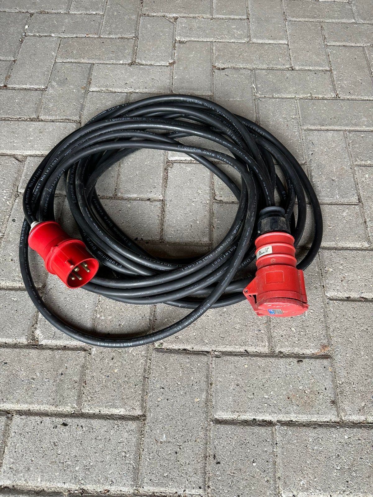 Krachtstroom kabel 15,50 m - 32A CEEform KEMA-KEUR, Doe-het-zelf en Verbouw, Elektra en Kabels, Ophalen, Gebruikt, Kabel of Snoer