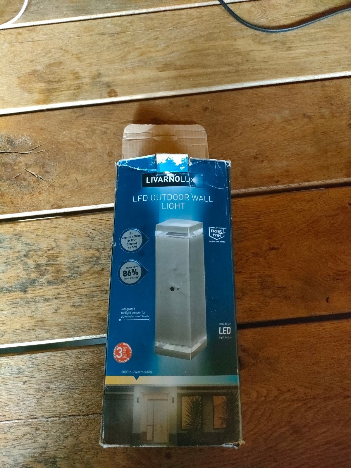 LIVARNOLUX LED Buitenwandlamp - Nieuw in doos, Ophalen, Nieuw, Modern