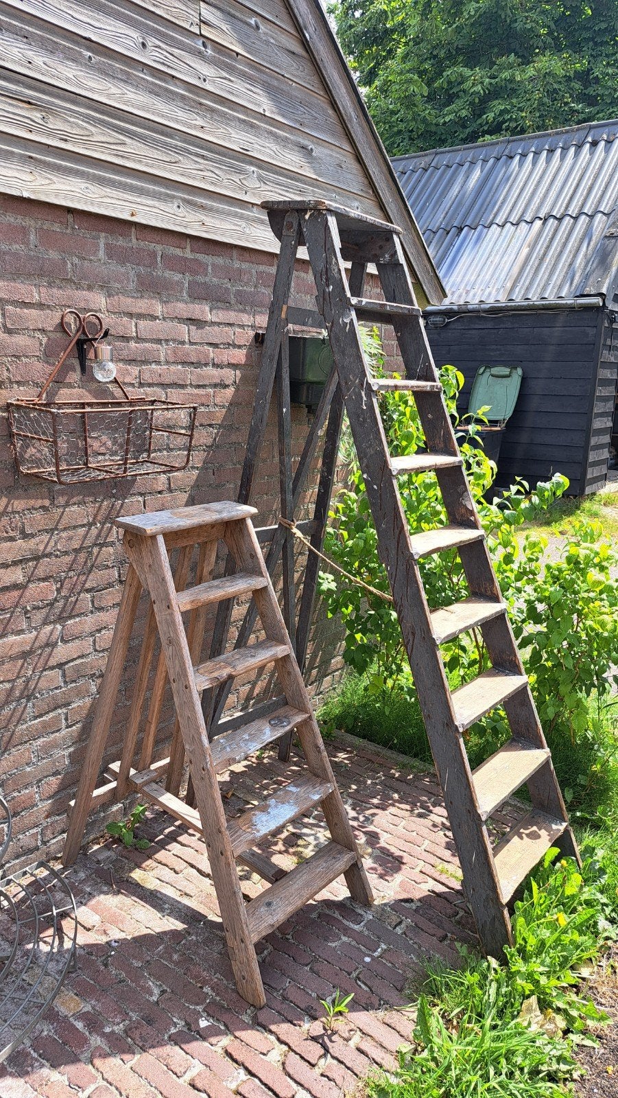 Houten schilderstrap, Doe-het-zelf en Verbouw, Ladders en Trappen, Ophalen, 2 tot 4 meter
