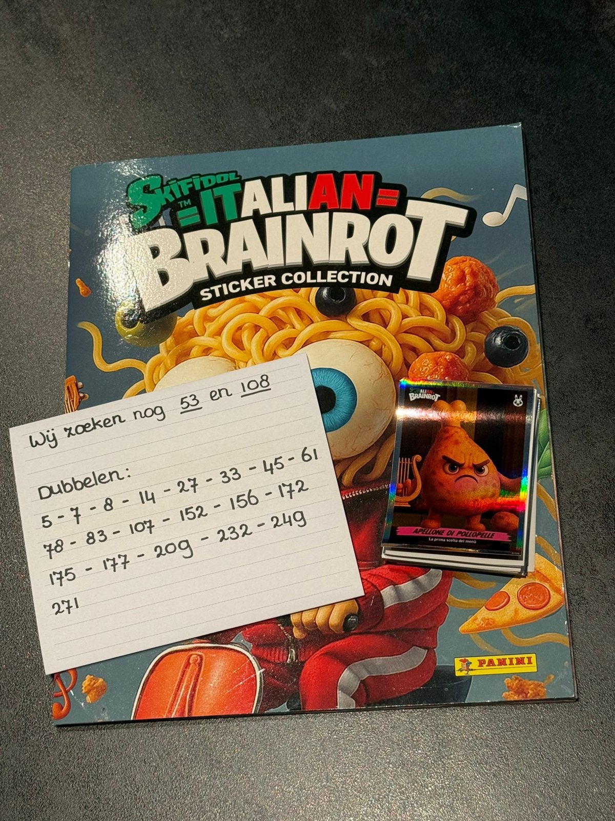Italian Brainrot sticker collection nummer 53 en 108, Ophalen, Nieuw, Meerdere stickers