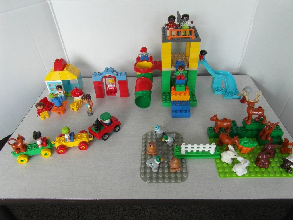 Duplo Speeltuin met dierenweide, Ophalen of Verzenden, Zo goed als nieuw, Complete set, Duplo