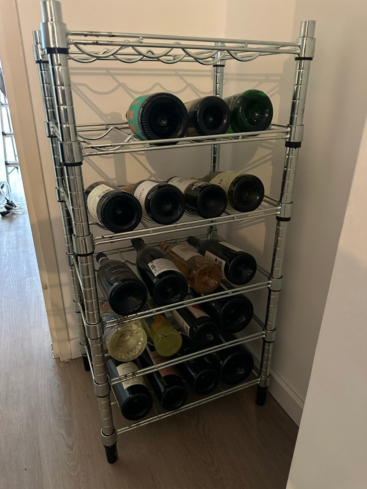 RVS Wijnrek - Modern en Ruim voor uw Wijncollectie, Huis en Inrichting, Woonaccessoires | Wijnrekken, Gebruikt, Ophalen of Verzenden