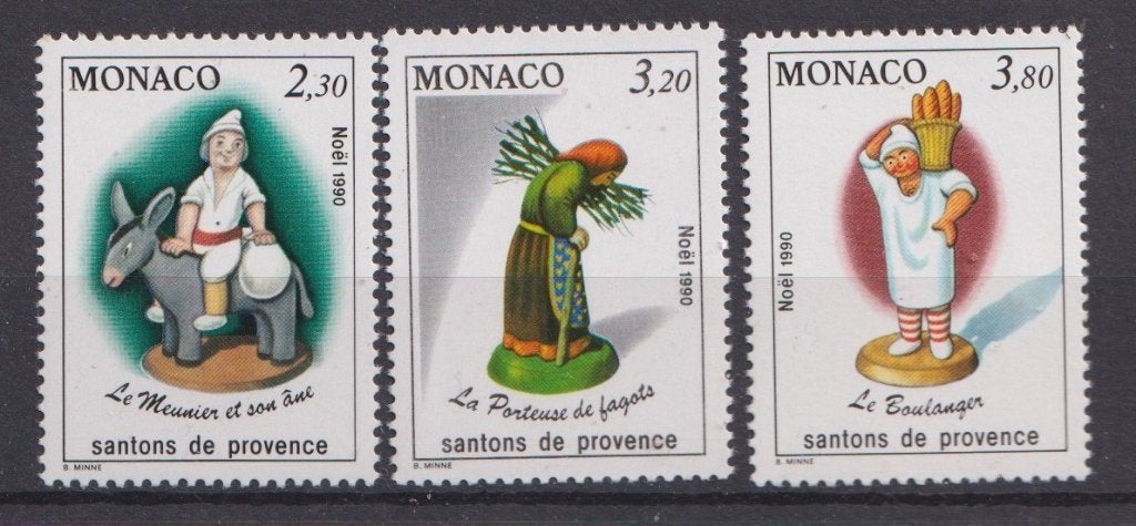 Monaco 1990; Kerst, kribbefiguren, Michel 1984-1986.** PF., Ophalen of Verzenden, Monaco, Postfris