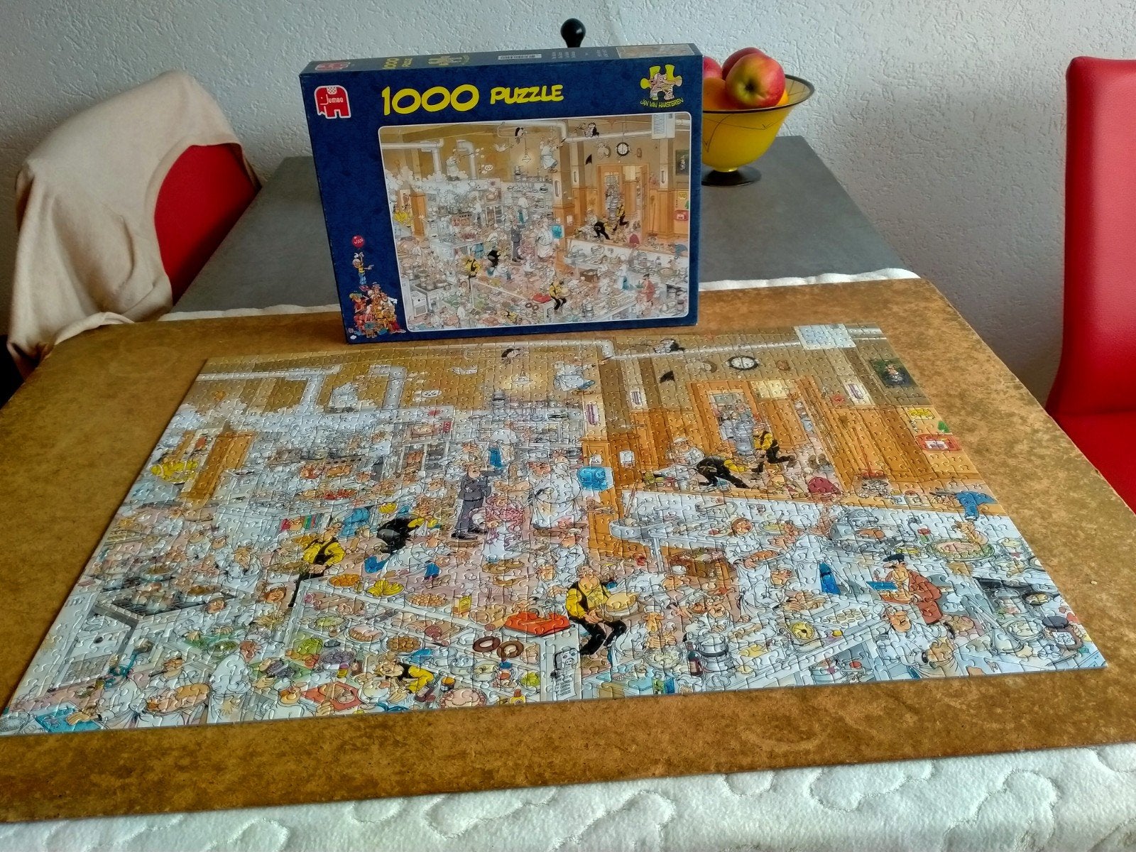 Jan van Haasteren De Keuken 1000 stukjes legpuzzel, Ophalen, 500 t/m 1500 stukjes, Gebruikt, Legpuzzel