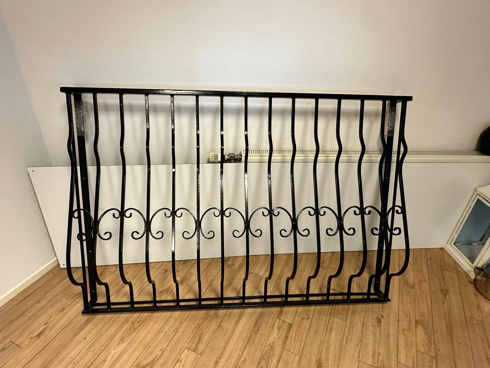 Ijzeren Frans balkonhek- Klassiek design, Ophalen, Gebruikt, 120 tot 160 cm, 80 tot 120 cm