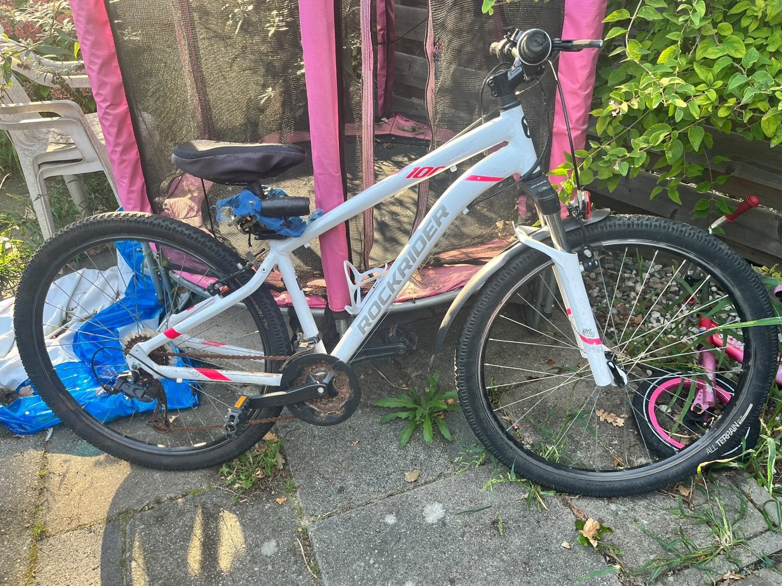 Rockrider mountainbike - opknapper, Minder dan 10 versnellingen, Gebruikt, Velgrem, Overige maten