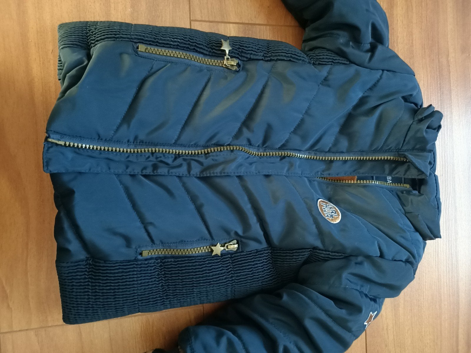 Baby Blue meisjes winterjas maat 86 met afritsbare capuchon, Meisje, Baby Blue, Ophalen of Verzenden, Zo goed als nieuw