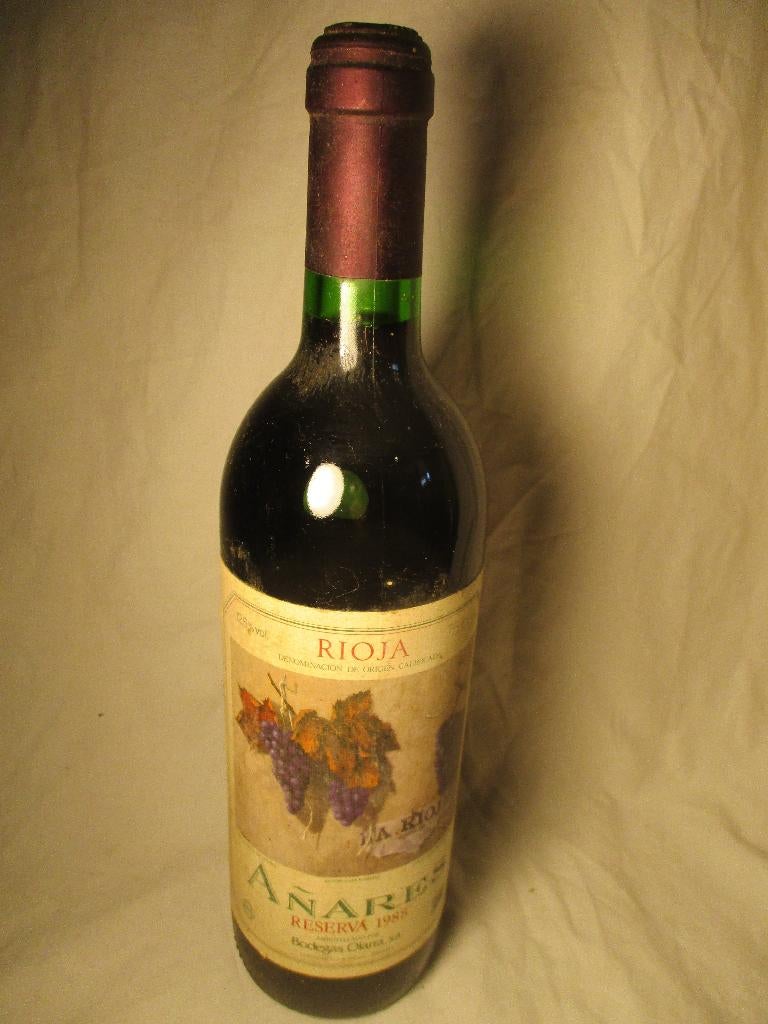 fles wijn Rioja uit 1988, Verzamelen, Wijnen, Ophalen of Verzenden, Frankrijk, Champagne