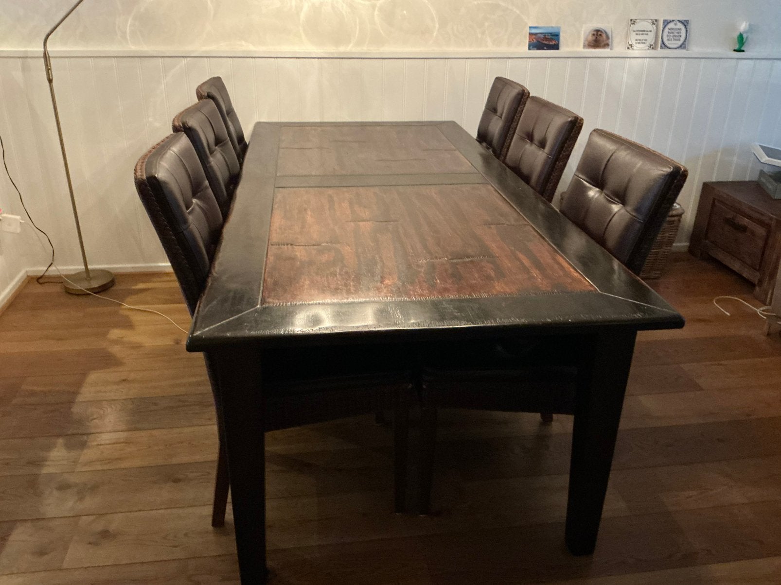 Eethoek ,met 6 stoelen, Huis en Inrichting, Ophalen, Gebruikt, 4 tot 6 stoelen