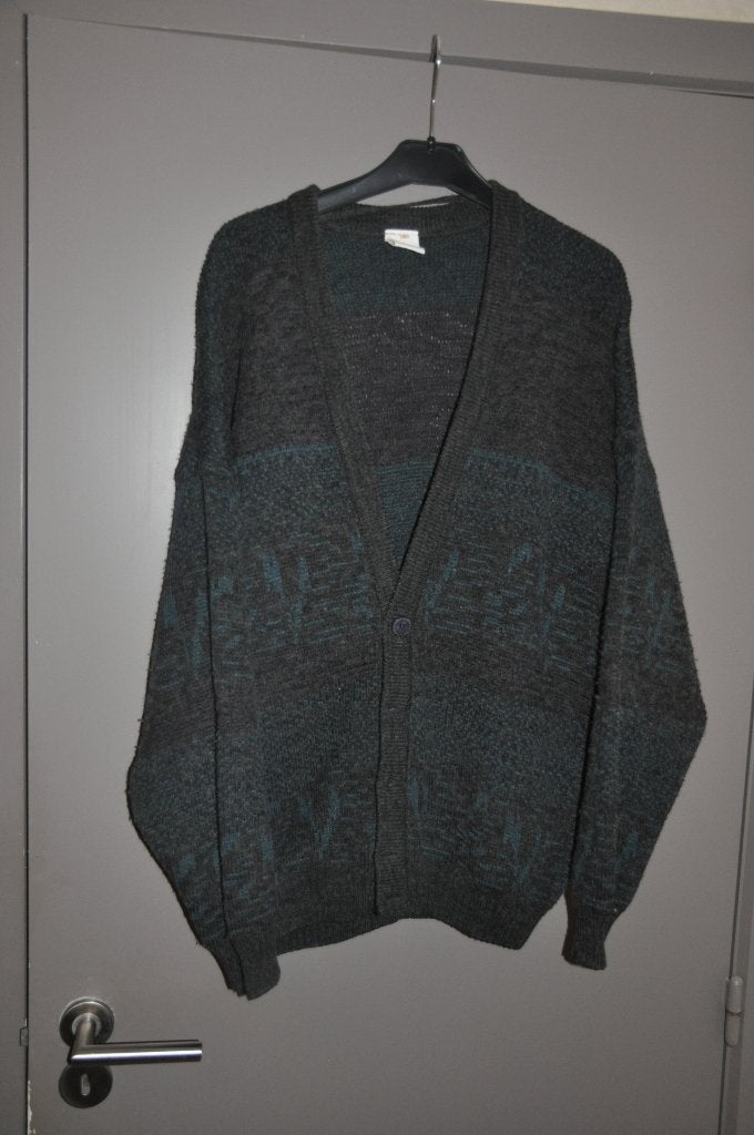 Grijs-groene cardogan voor mannen - maat L, Maat 52/54 (L), Ophalen of Verzenden, Marca, Grijs