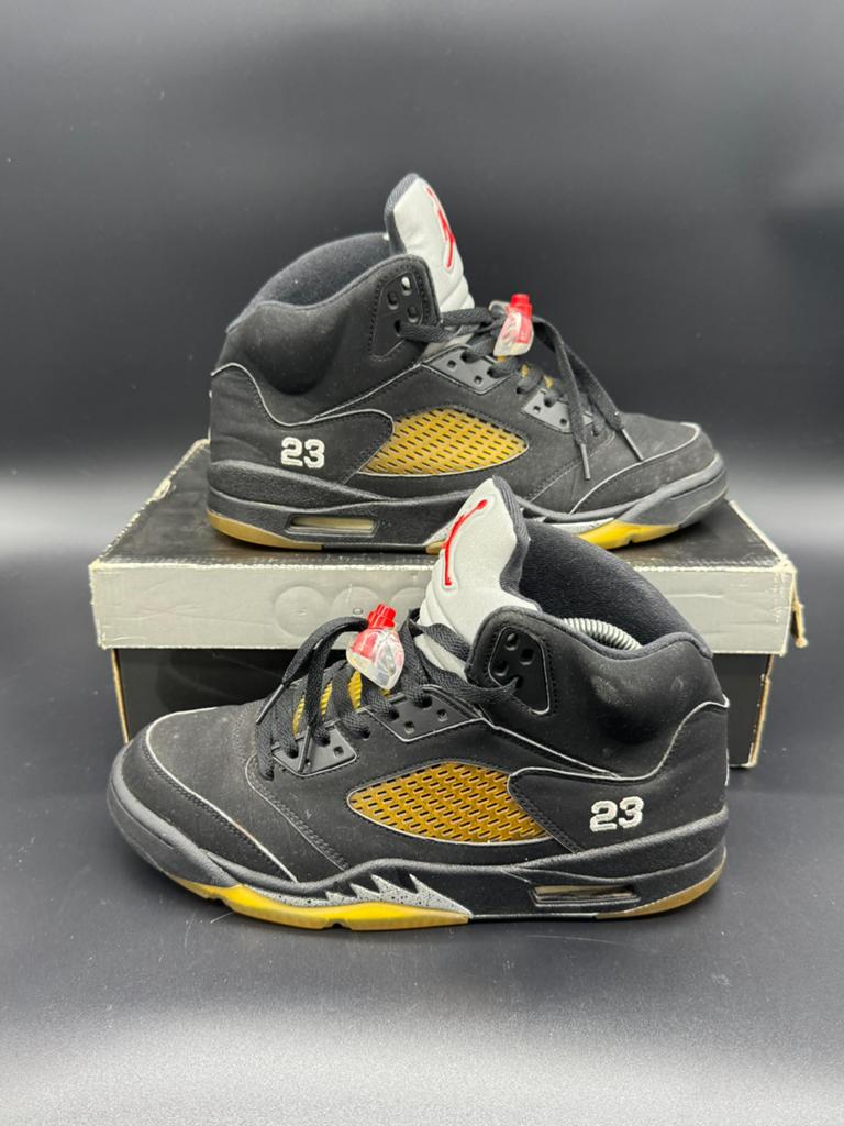 Nike air Jordan 5 retro black metallic (2006) maat 42, Ophalen of Verzenden, Zo goed als nieuw, Zwart