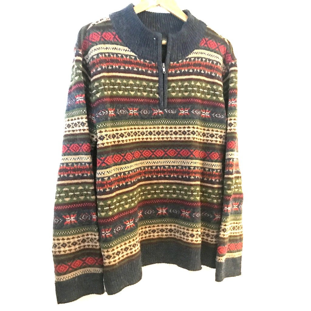 Vintage Fair Isle trui maat 52/54 wol folklore, Verzenden, Zo goed als nieuw, Maat 52/54 (L)
