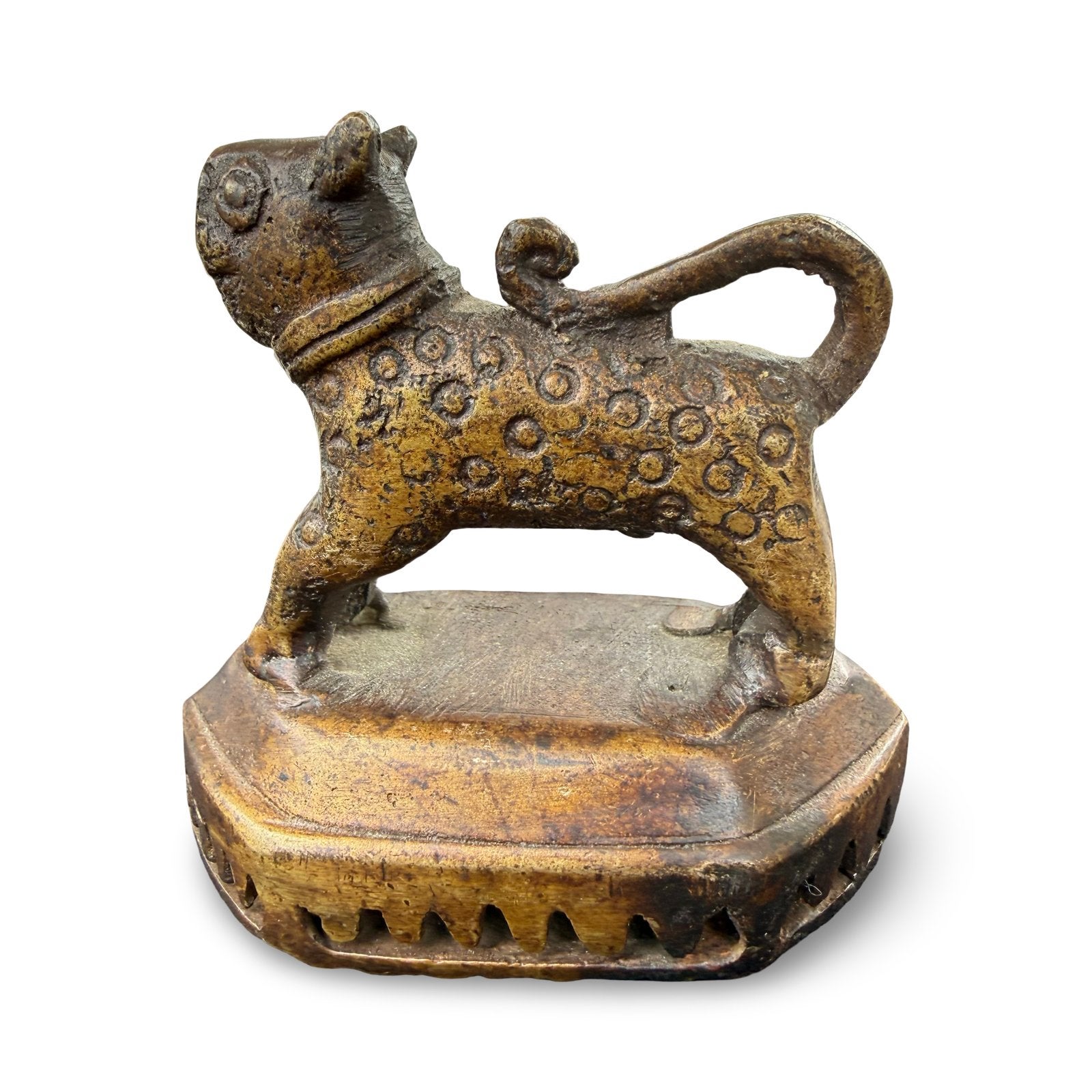 Vintage messing foot scrubber uit India, Antiek en Kunst, India, Ophalen of Verzenden, Overige typen, Overige materialen
