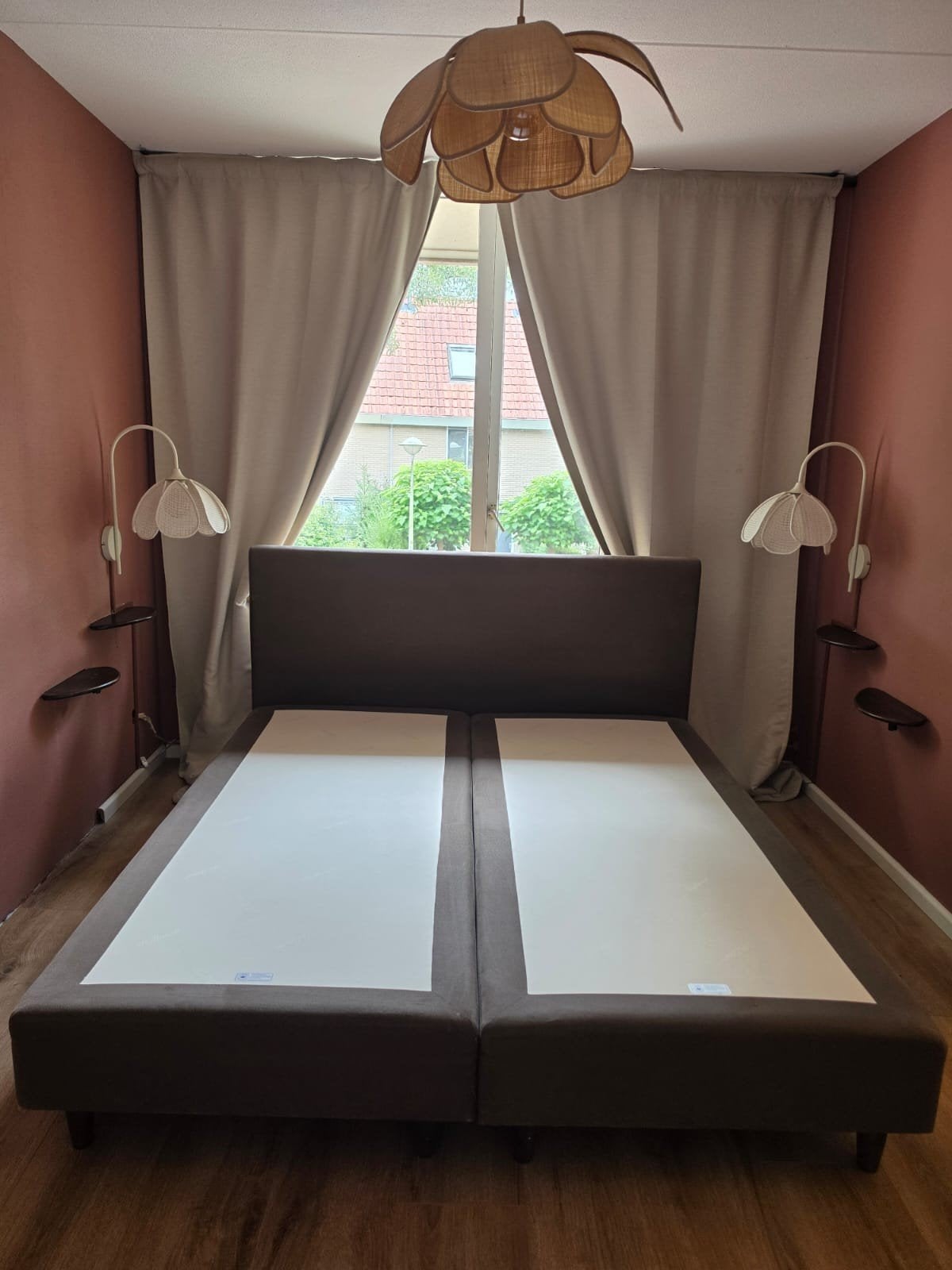 Pullman Tweepersoons Boxspring - Zo goed als nieuw, Ophalen, Bruin, Tweepersoons, Zo goed als nieuw