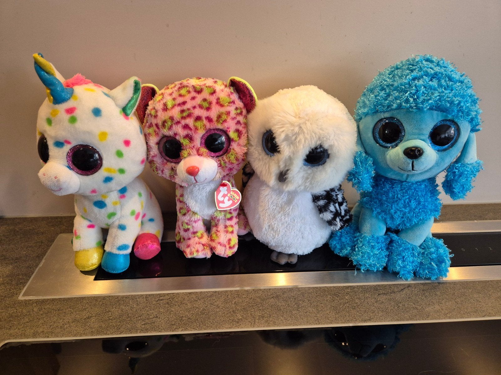 4 x Ty Beanie Boo (23 cm), Overige karakters, Overige typen, Ophalen of Verzenden, Zo goed als nieuw