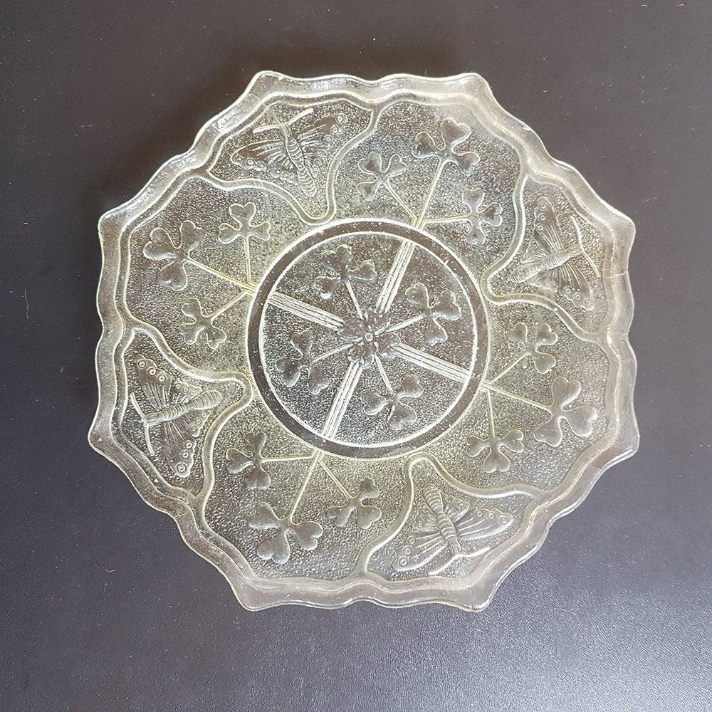 Duitse Fenner Hütte persglas schaal, circa 1900, Ophalen of Verzenden