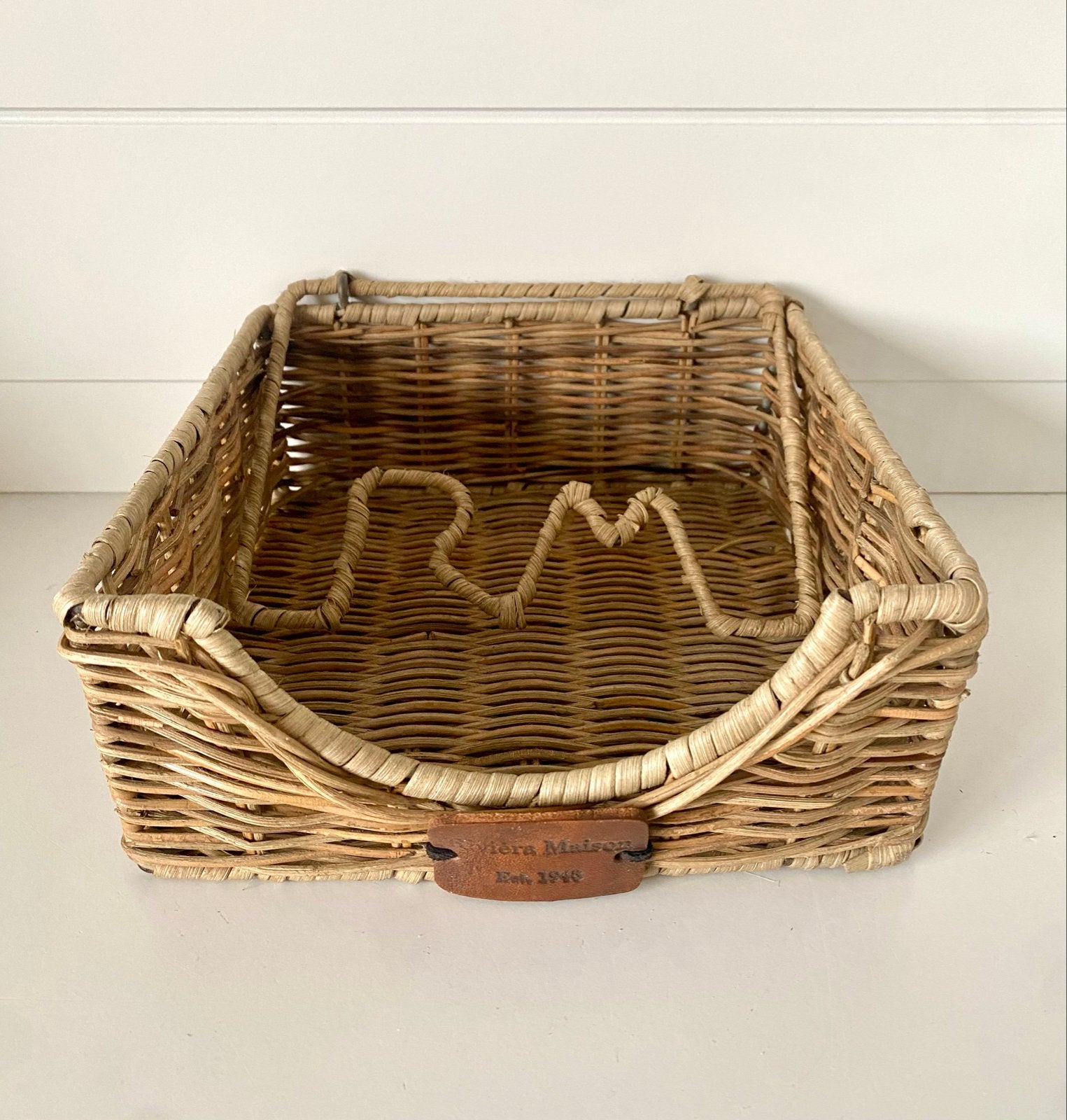 Riviera Maison Rattan Servettenhouder - Zo goed als nieuw, Gevlochten, Overige typen, Ophalen of Verzenden, Zo goed als nieuw