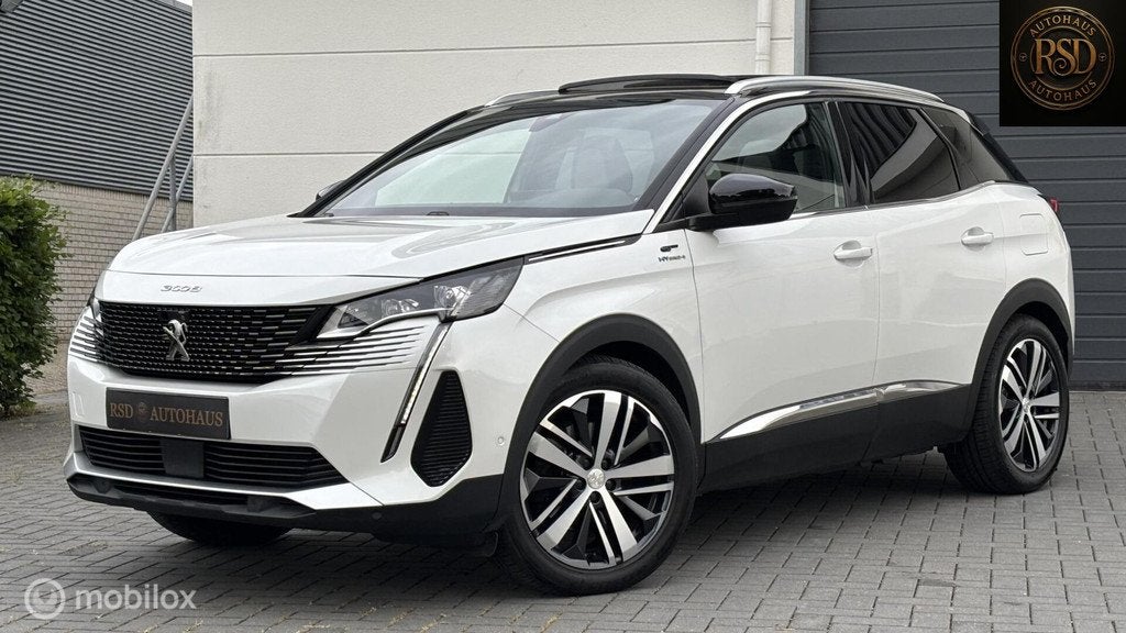 Peugeot 3008 1.6 HYbrid4 300 GT PANODAK,trekhaak,vol opties!, Automaat, Gebruikt, 4 cilinders, Wit