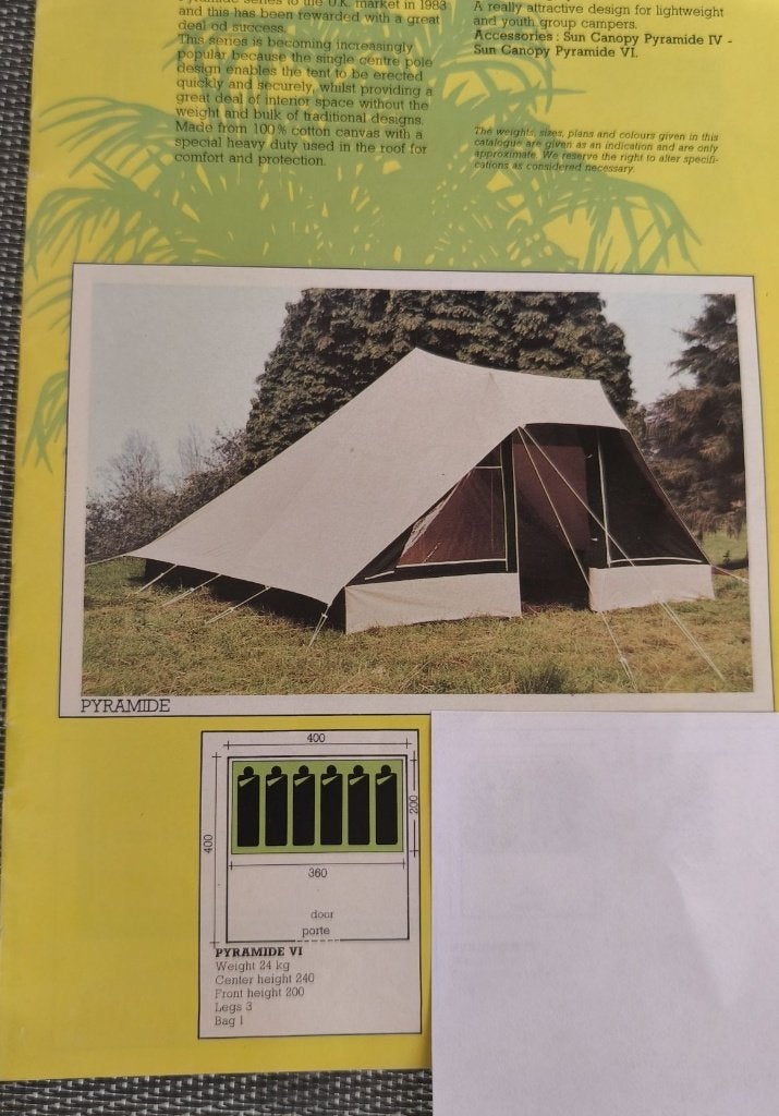 De Wit / Cabanon Pyramide VI Tent, Ophalen, Gebruikt, Tot en met 6
