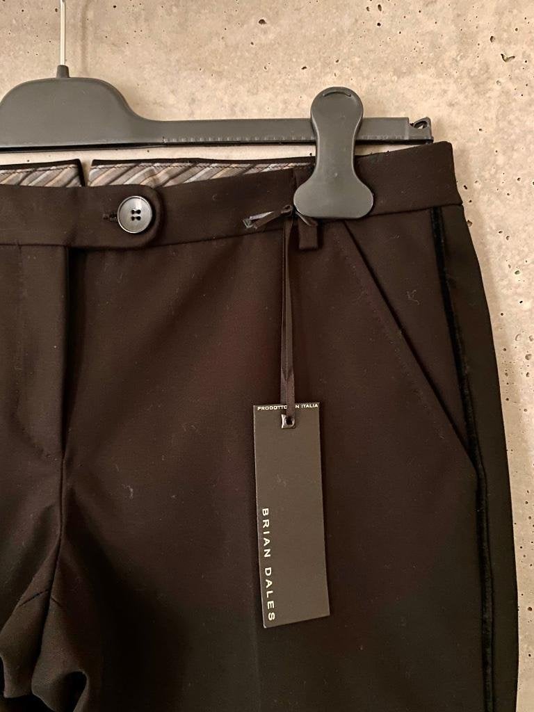 H954 Nieuw: Brian Dales: maat 40=M broek pantalon zwart, Zwart, Ophalen of Verzenden, Zo goed als nieuw, Lang
