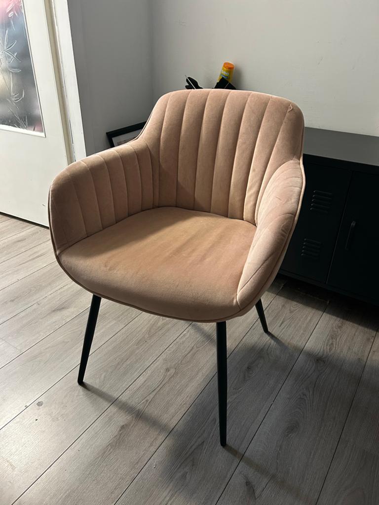 Roze Schelpvormige Stoel, Overige kleuren, Ophalen of Verzenden, Zo goed als nieuw, Eén