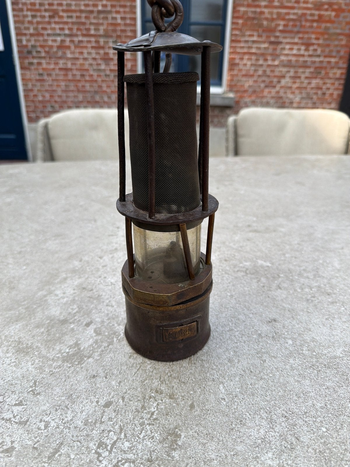Antieke mijnwerkerslamp Friedman & Wolf, Zwickau SA, Antiek en Kunst, Verzenden