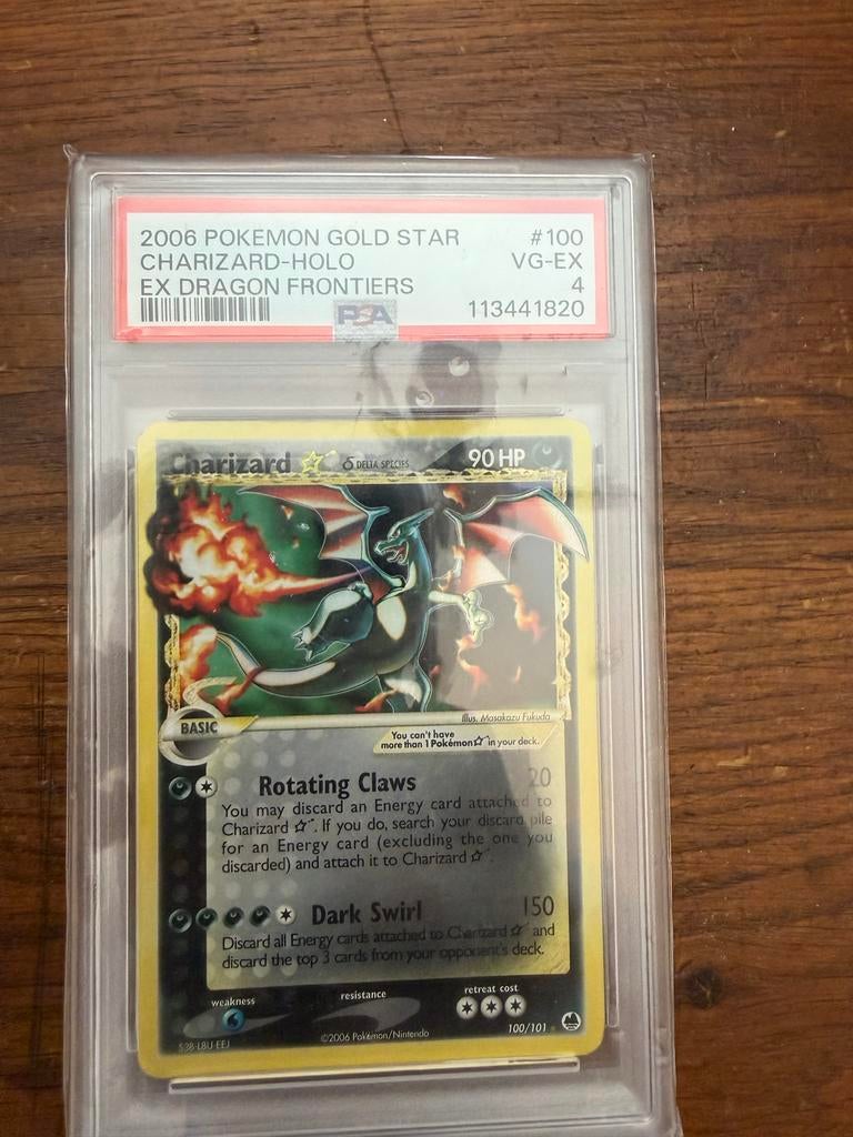 Charizard gold star PSA 4, Hobby en Vrije tijd, Verzamelkaartspellen | Pokémon, Ophalen of Verzenden, Gebruikt, Losse kaart