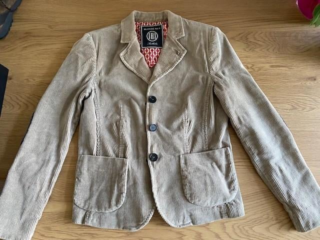 Blonde nr 8 beige rib jasje mt 40 ZGAN, Kleding | Dames, Jasjes, Kostuums en Pakken, Maat 38/40 (M), Beige, Blonde nr 8, Ophalen of Verzenden