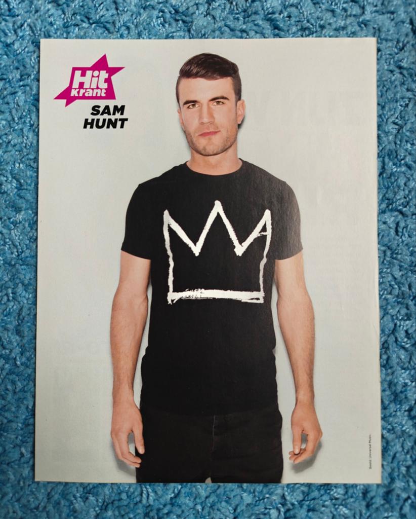Sam Hunt poster hitkrant, Rechthoekig Staand, A4 of kleiner, Nieuw, Ophalen of Verzenden