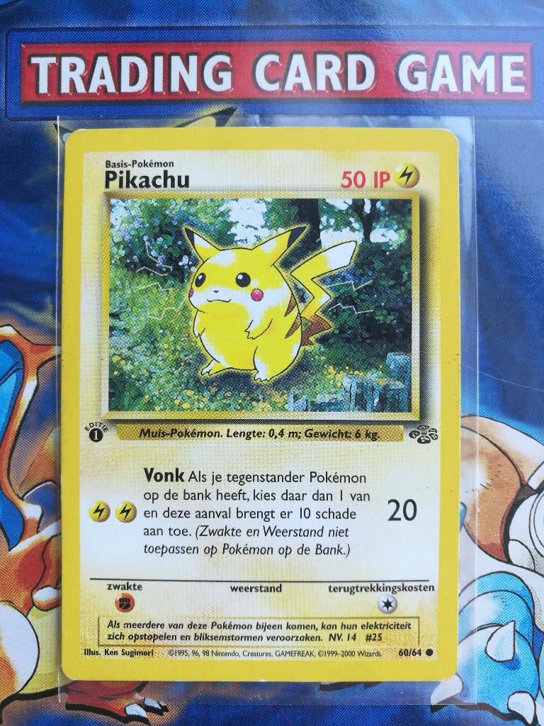 Pikachu First Edition, Hobby en Vrije tijd, Verzamelkaartspellen | Pokémon, Verzenden, Gebruikt, Losse kaart