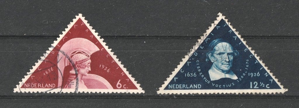 nvph 287-88 Universiteit Utrcht 1936, Ophalen of Verzenden, Na 1940, Gestempeld