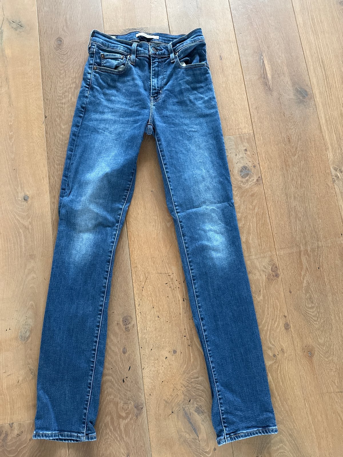 Levi's 724 High Rise Straight Jeans W26/L32, Verzenden, Gedragen, Blauw, W27 (confectie 34) of kleiner