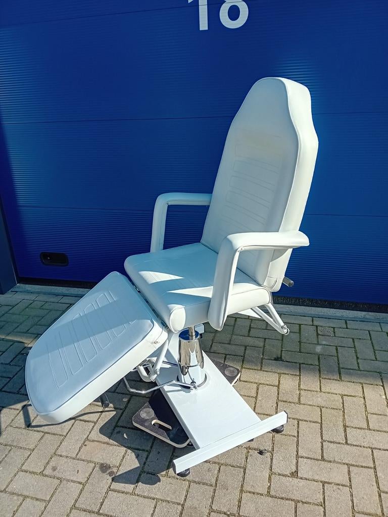 Witte Hydraulische Behandelstoel - Schoonheid & Pedicure, Ophalen of Verzenden