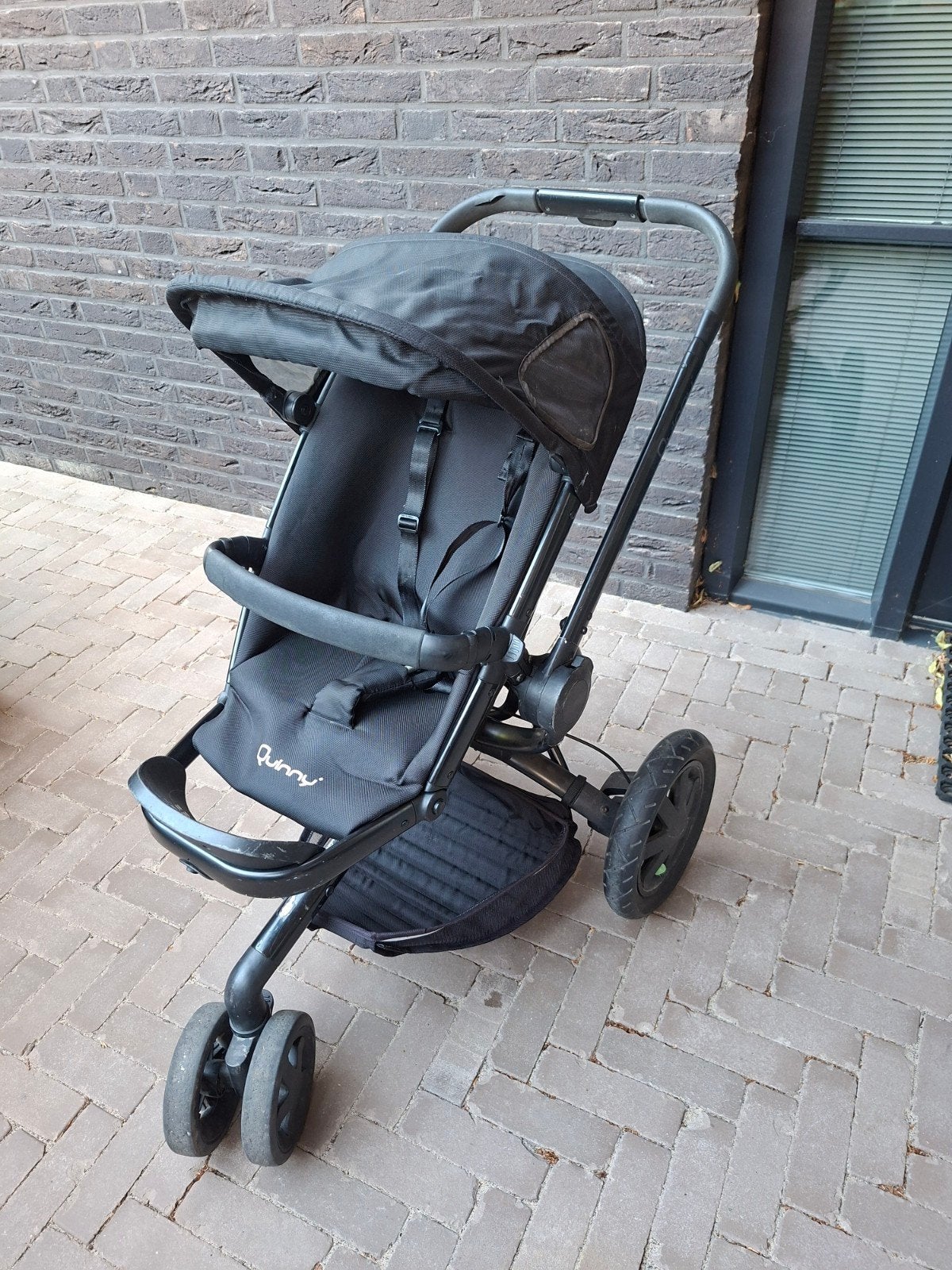 Zwarte Quinny Buzz kinderwagen, Ophalen, Gebruikt, Quinny, Verstelbare rugleuning
