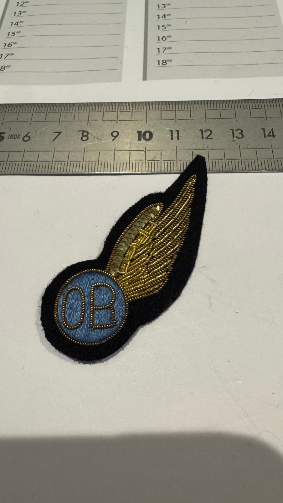 Vliegerwing halve wing MLD onderzeebootbestrijder gouddraad2, Ophalen of Verzenden, Landmacht, Nederland, Embleem of Badge