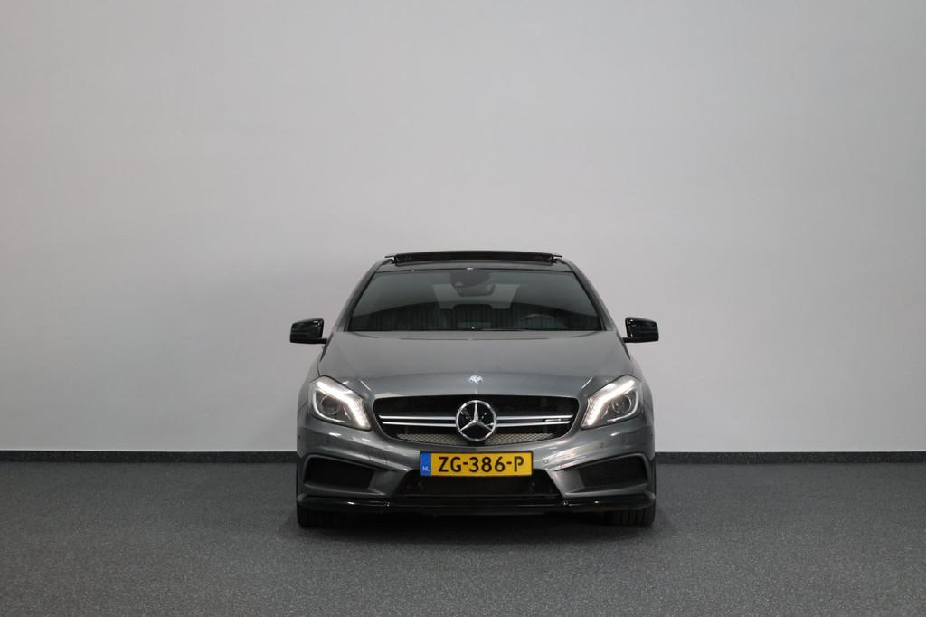 Mercedes-Benz A-klasse AMG 45 4MATIC 361+PK LED/LEER+S.VERWA, Automaat, Euro 6, 4 cilinders, Bedrijf