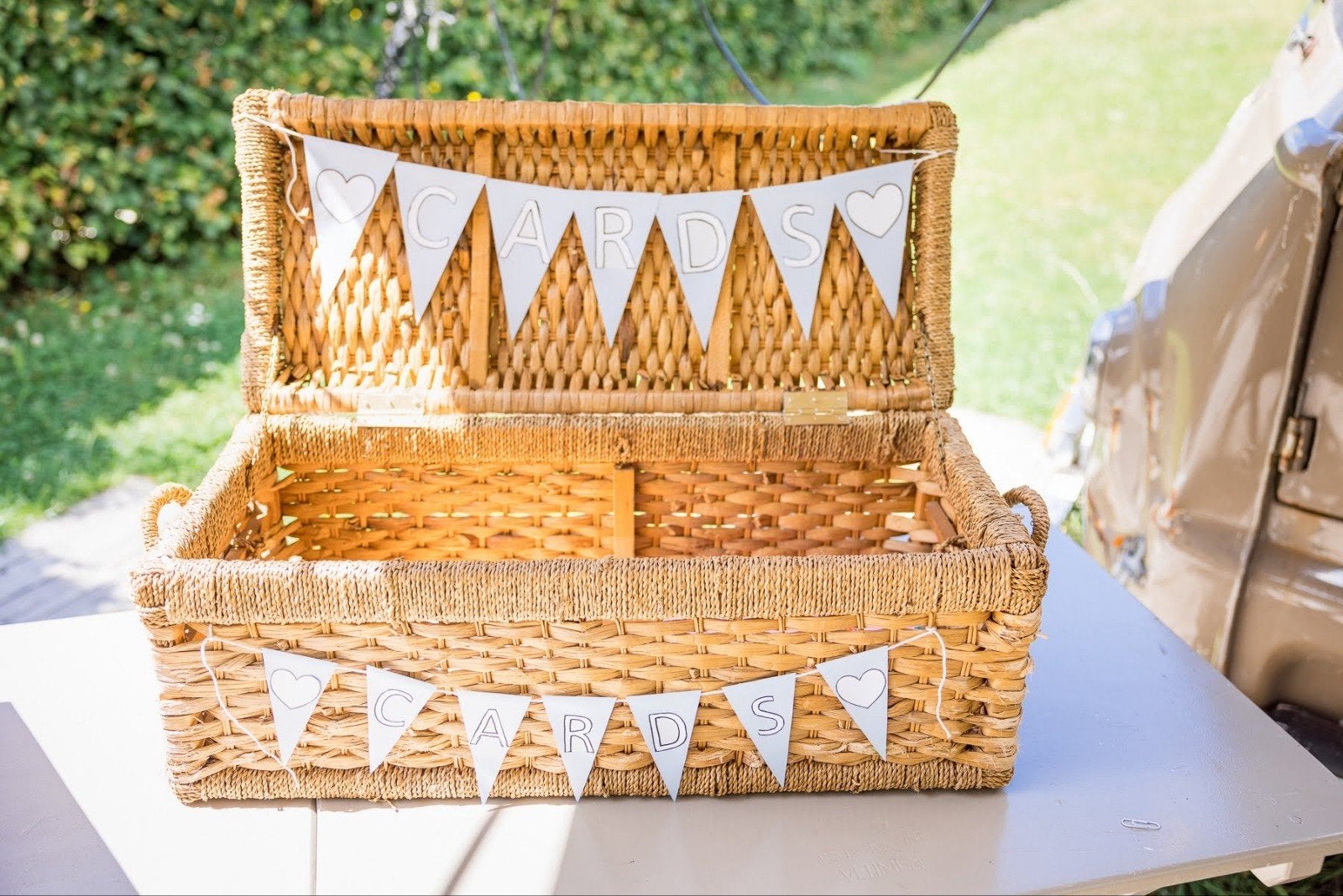Kist decoratie bruiloft kaarten en cadeaus mand, Tuin en Terras, Ophalen, Nieuw
