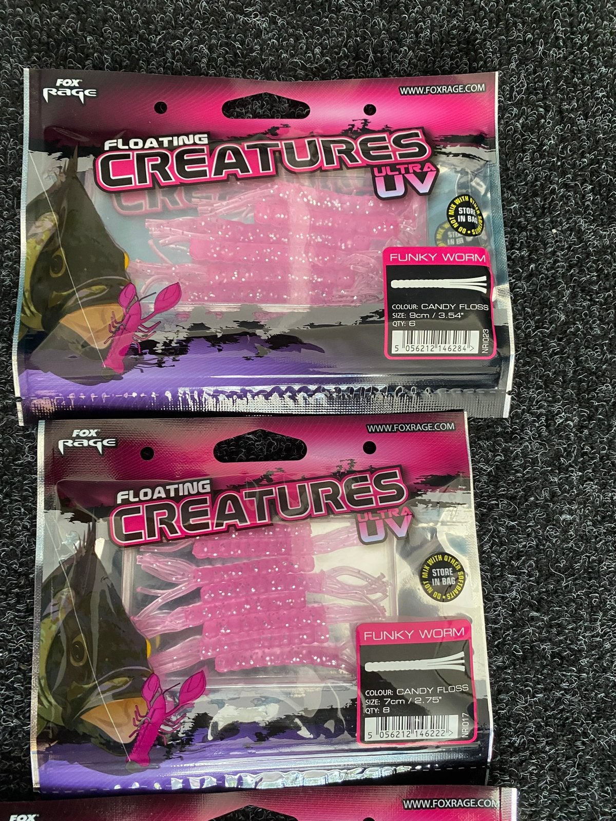 Fox Rage Floating Creature baits UV Funky Worm, D, Overige typen, Nieuw, Ophalen of Verzenden