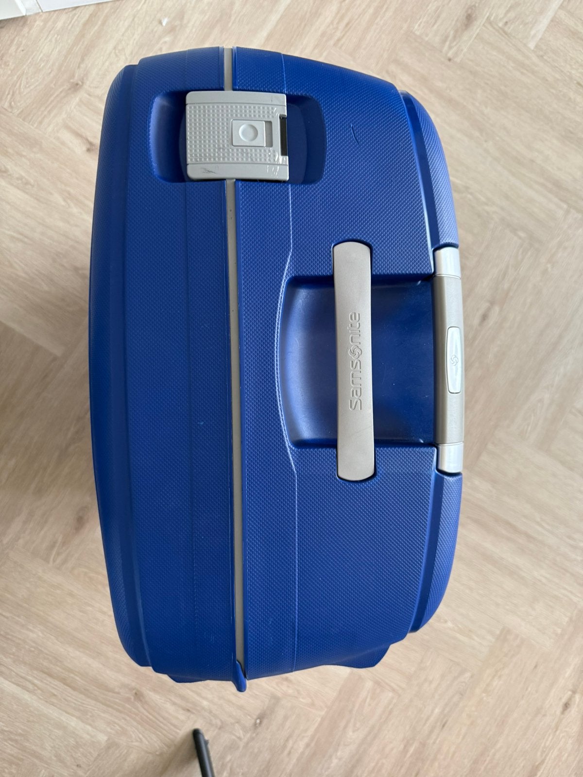 Samsonite spinner s’cure 75, Ophalen, Blauw, Zo goed als nieuw, Met slot