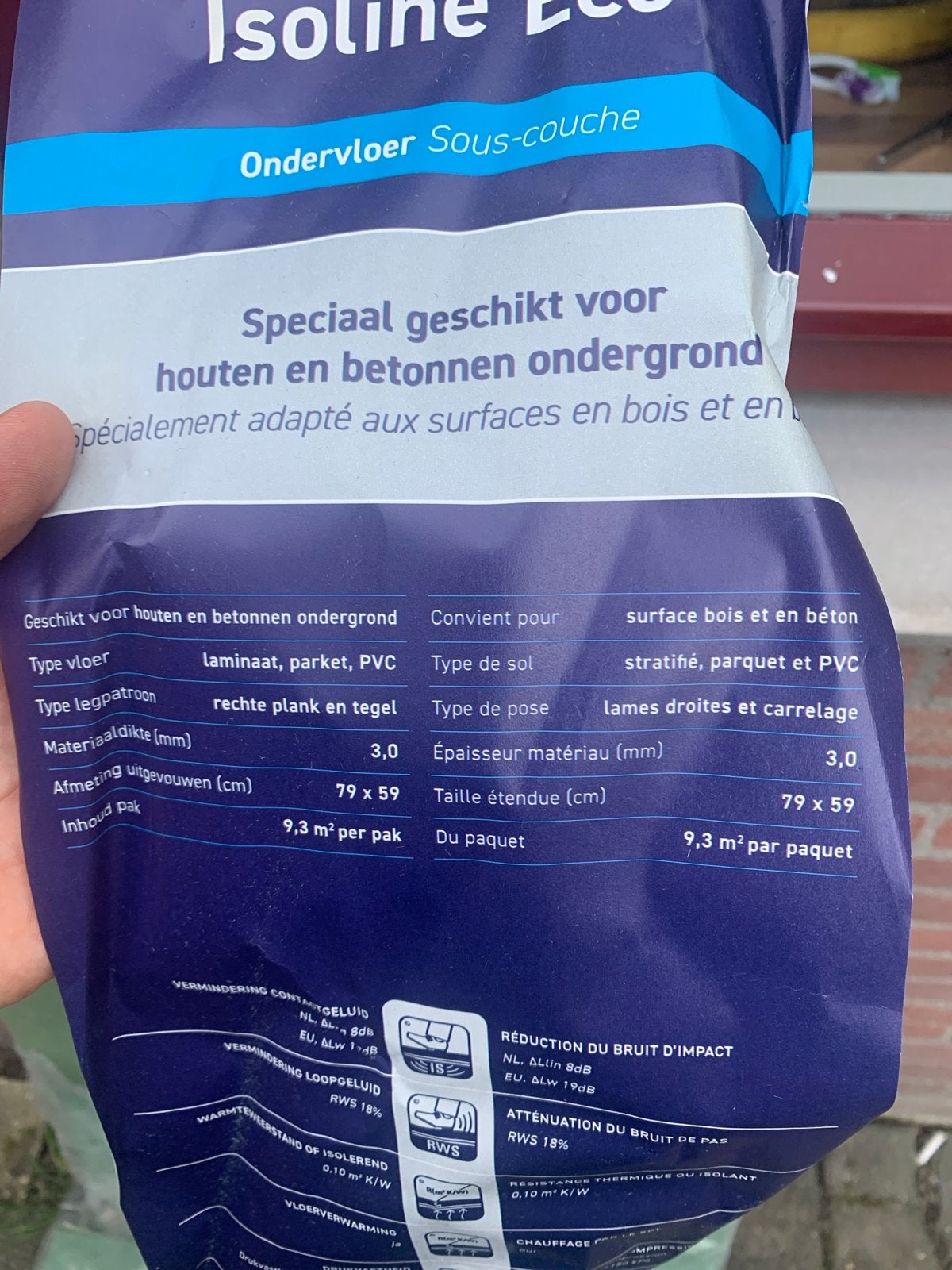 Gratis ondervloer voor laminaat of pvc (9,3 m²), Doe-het-zelf en Verbouw, Ophalen, Overige materialen, 30 cm of meer, 50 tot 150 cm